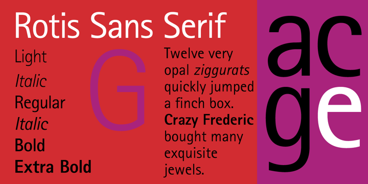 Przykładowa czcionka Rotis Sans Serif #2