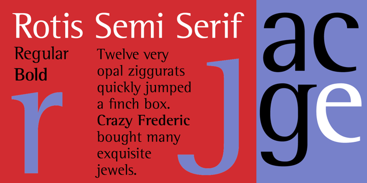 Przykładowa czcionka Rotis Semi Sans #2