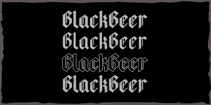 Przykładowa czcionka Black Beer #4