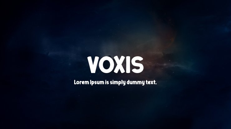 Przykładowa czcionka Voxis #2