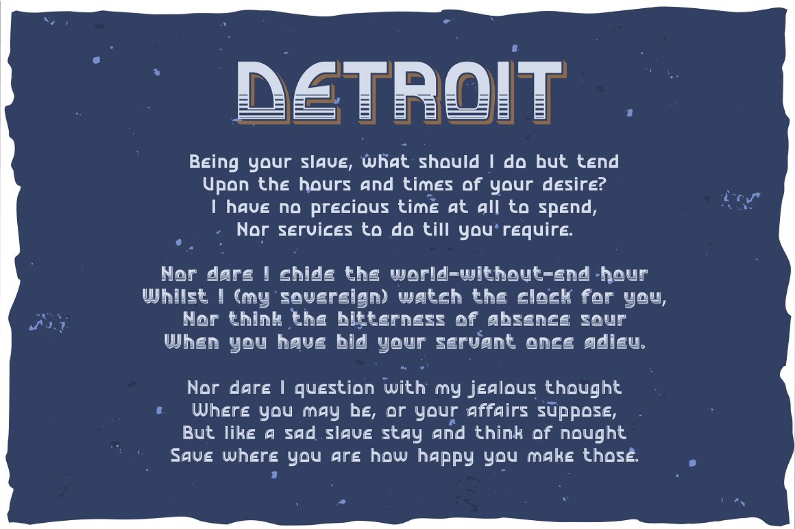Przykładowa czcionka Detroit #3