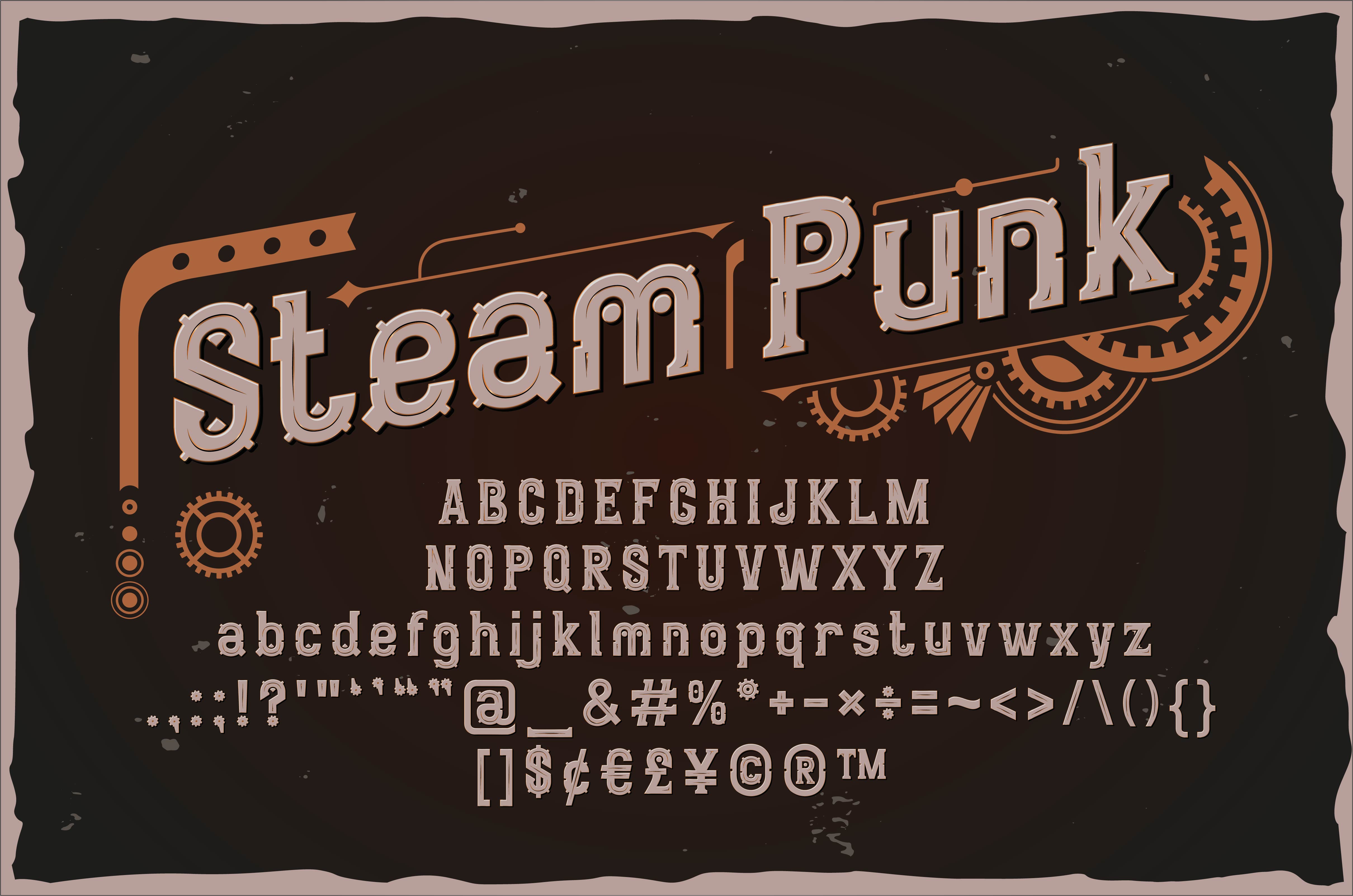 Przykładowa czcionka SteamPunk #2