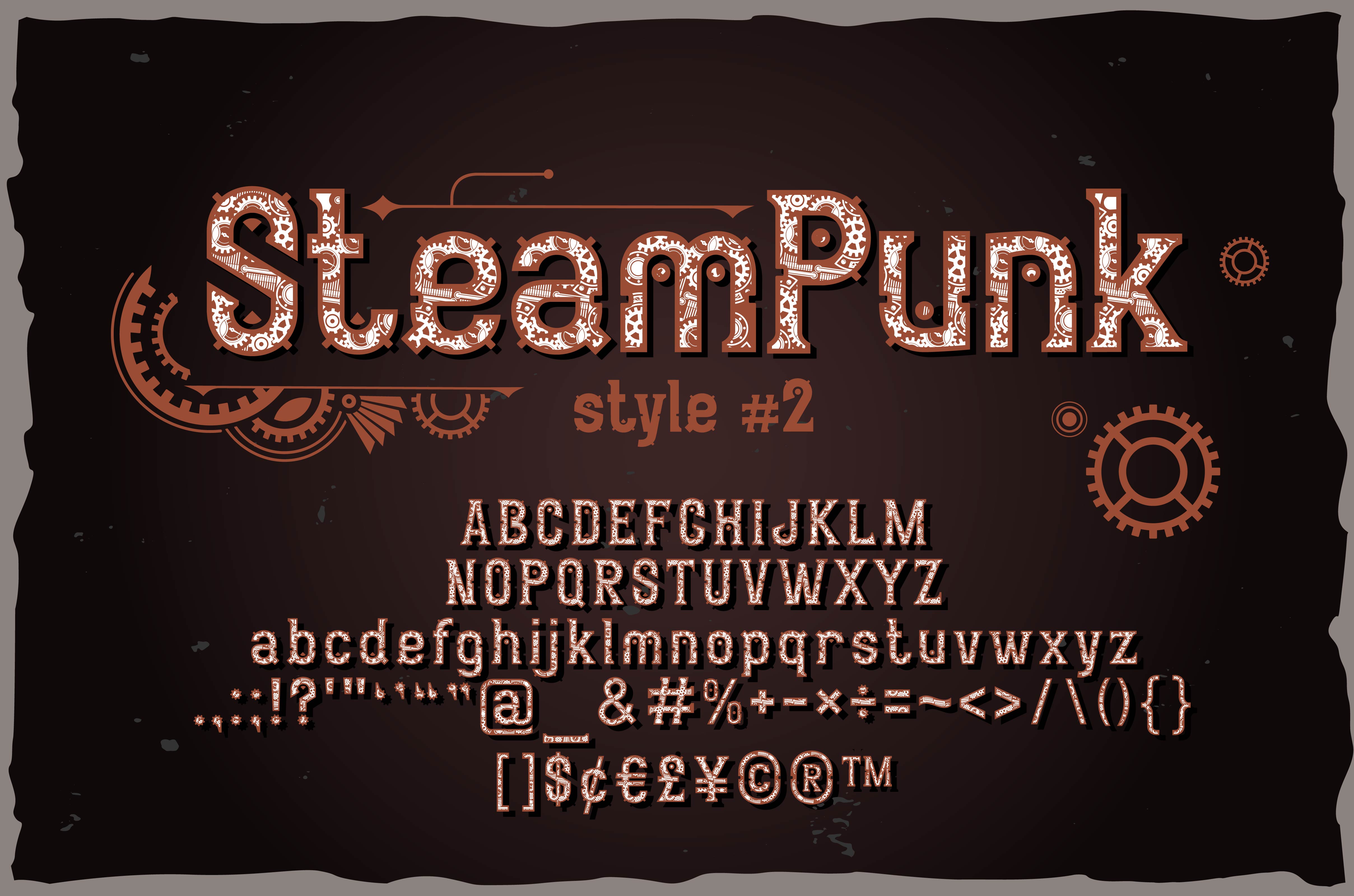 Przykładowa czcionka SteamPunk #3