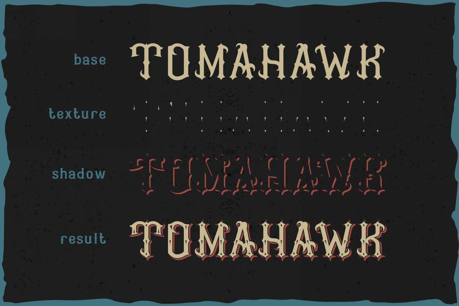Przykładowa czcionka Tomahawk #2