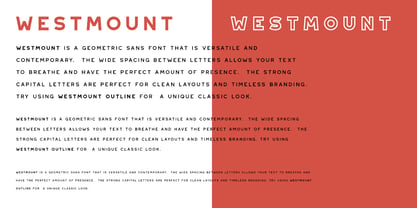 Przykładowa czcionka Westmount #4