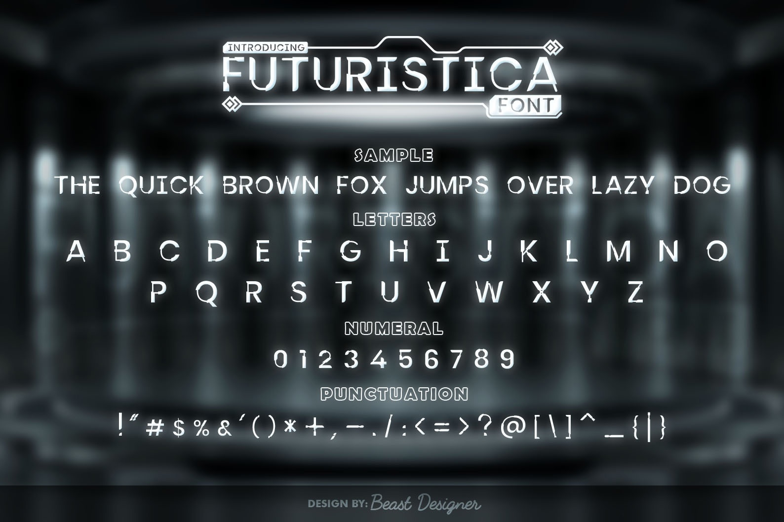 Przykładowa czcionka Futuristica #2