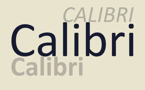 Przykładowa czcionka Calibri #1