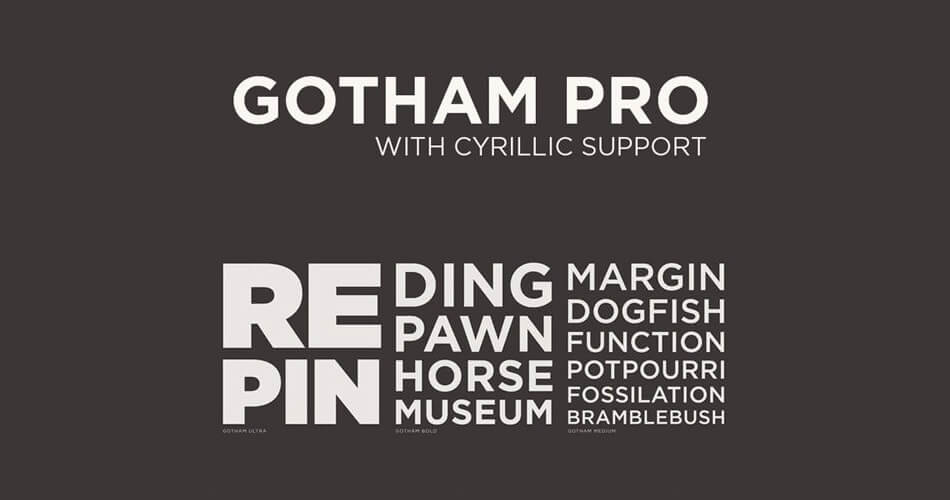 Przykładowa czcionka Gotham Pro #1
