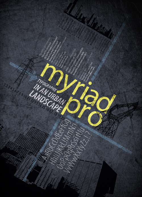Przykładowa czcionka Myriad Pro SemiCondensed #1