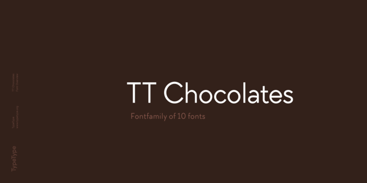 Przykładowa czcionka TT Chocolates #1