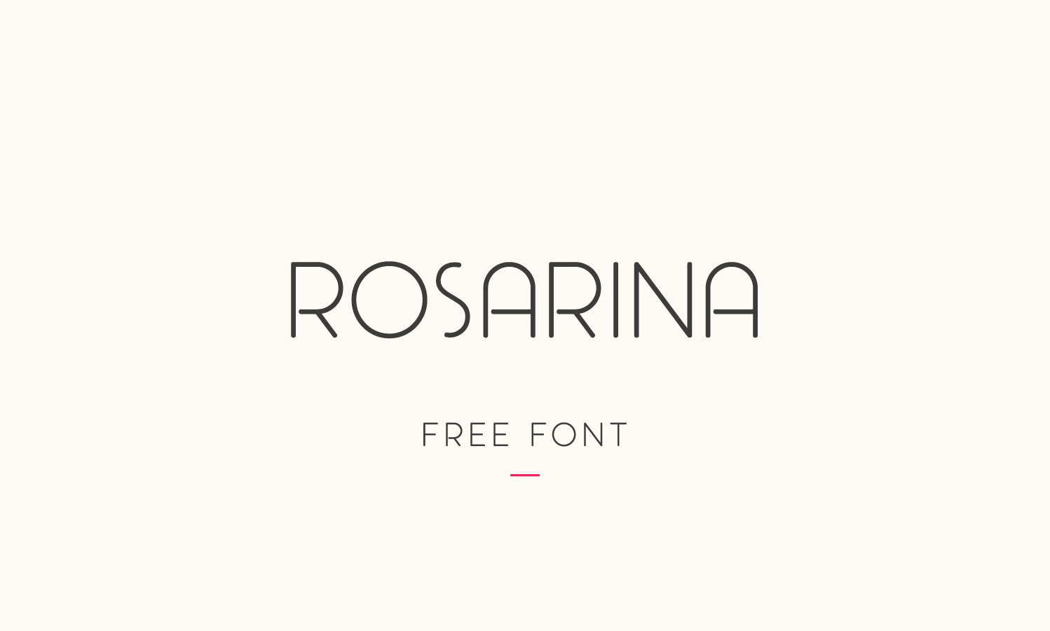 Przykładowa czcionka Rosarina #1