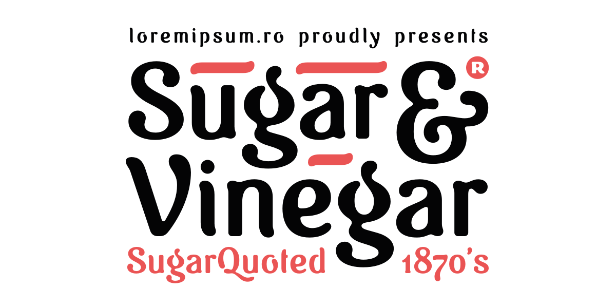 Przykładowa czcionka Sugar & Vinegar #1