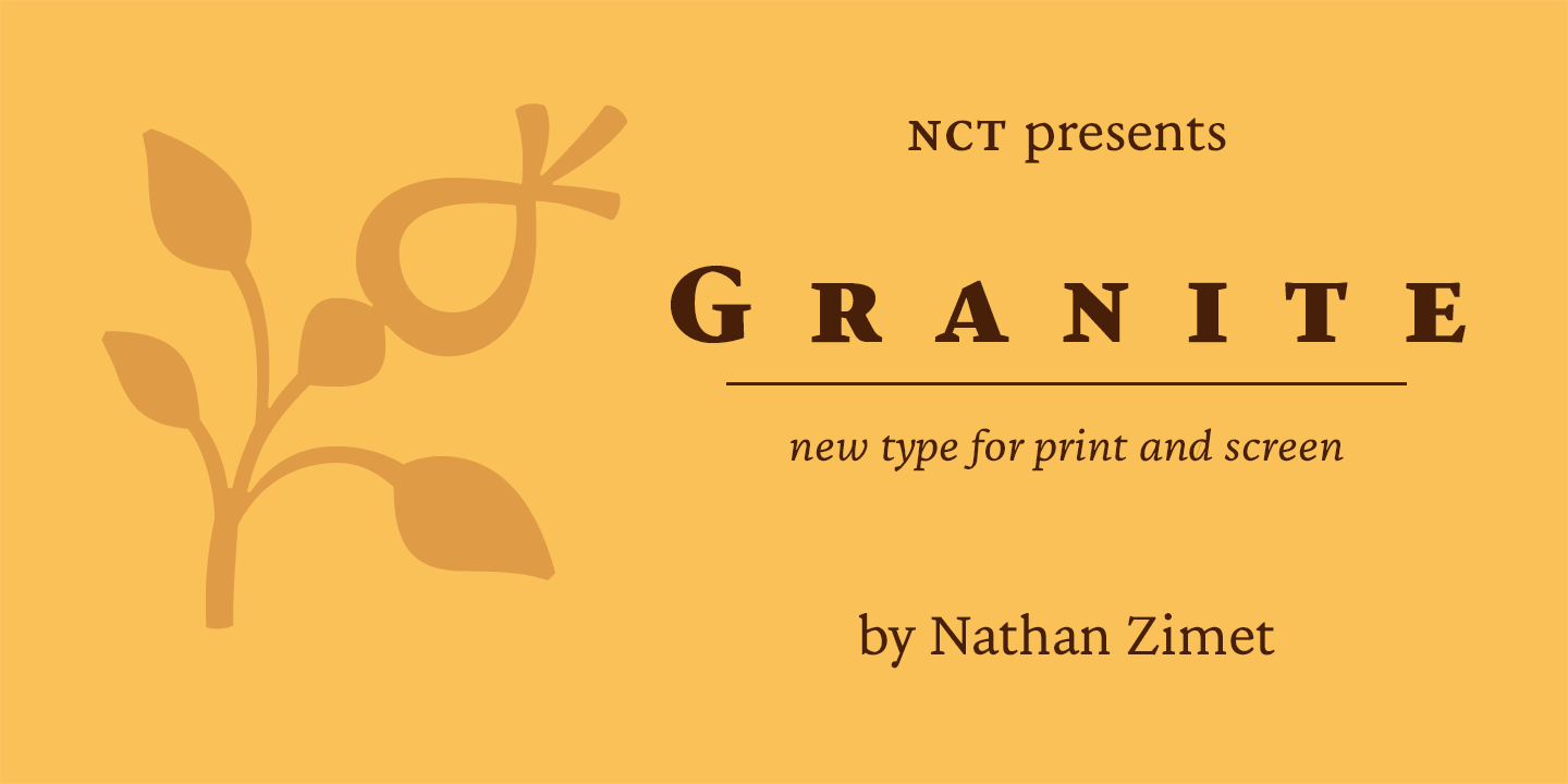 Przykładowa czcionka NCT Granite #1