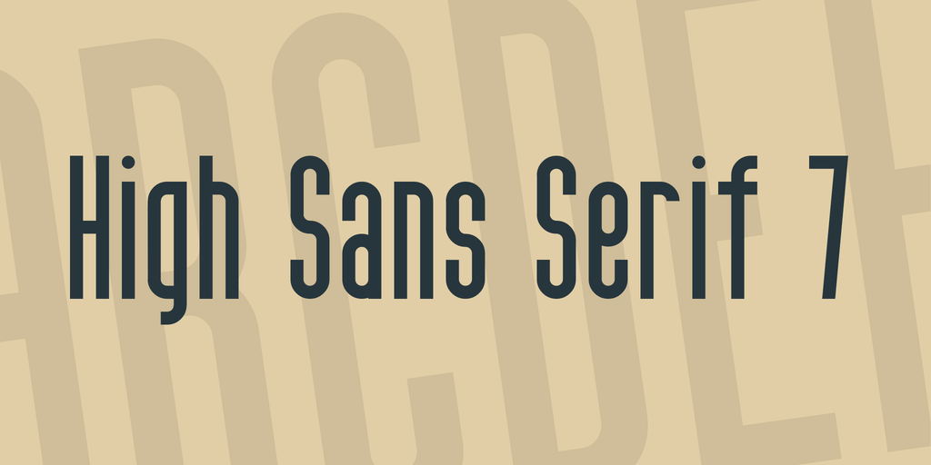 Przykładowa czcionka High Sans Serif 7 #1