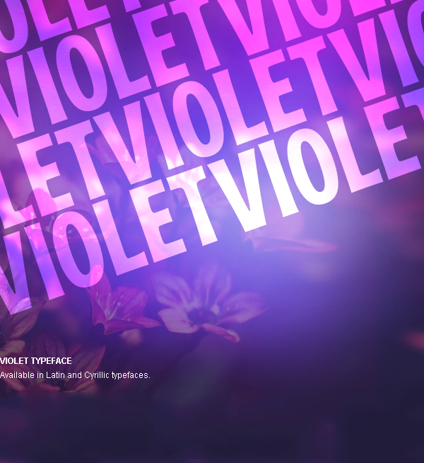 Przykładowa czcionka Violet #1
