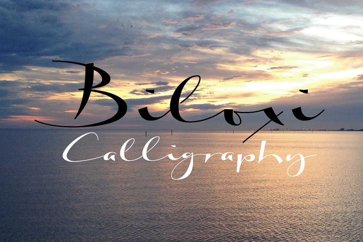 Przykładowa czcionka Biloxi Calligraphy #1