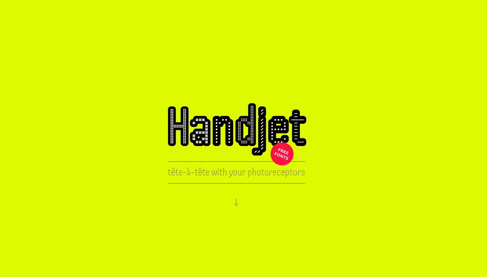 Przykładowa czcionka Handjet #1