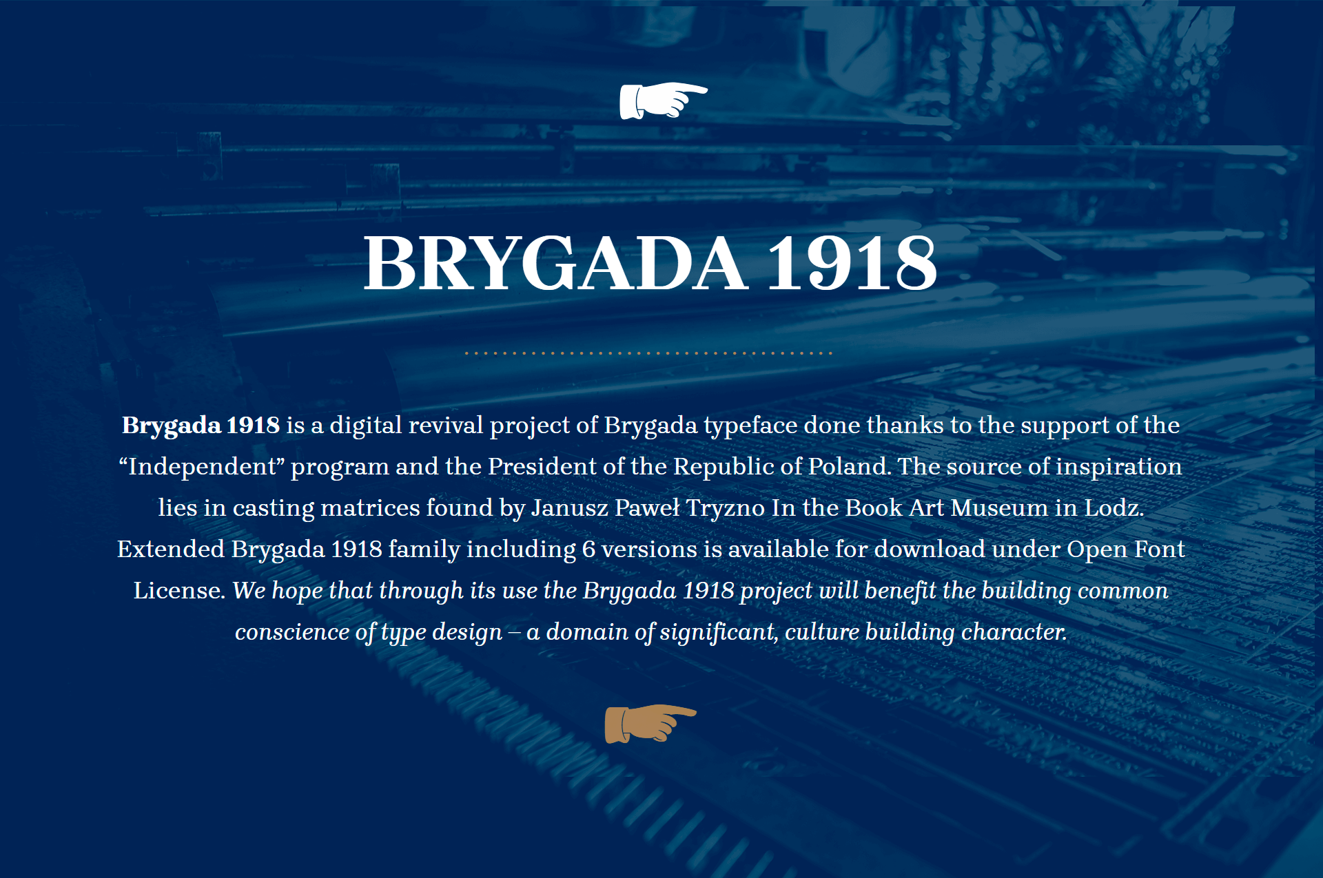 Przykładowa czcionka Brygada 1918 #1