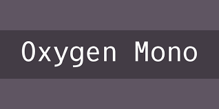 Przykładowa czcionka Oxygen Mono #1