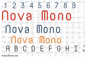 Przykładowa czcionka Nova Mono #1