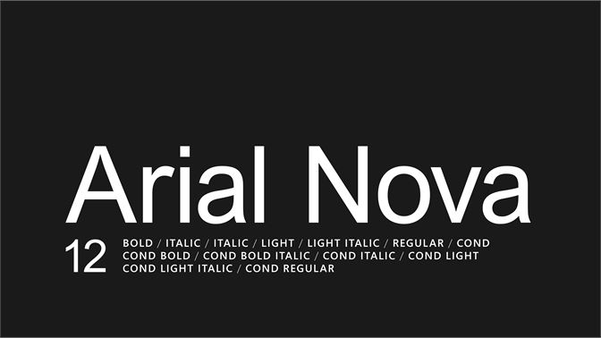 Przykładowa czcionka Arial Nova #1
