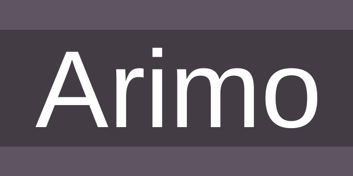 Przykładowa czcionka Arimo #1