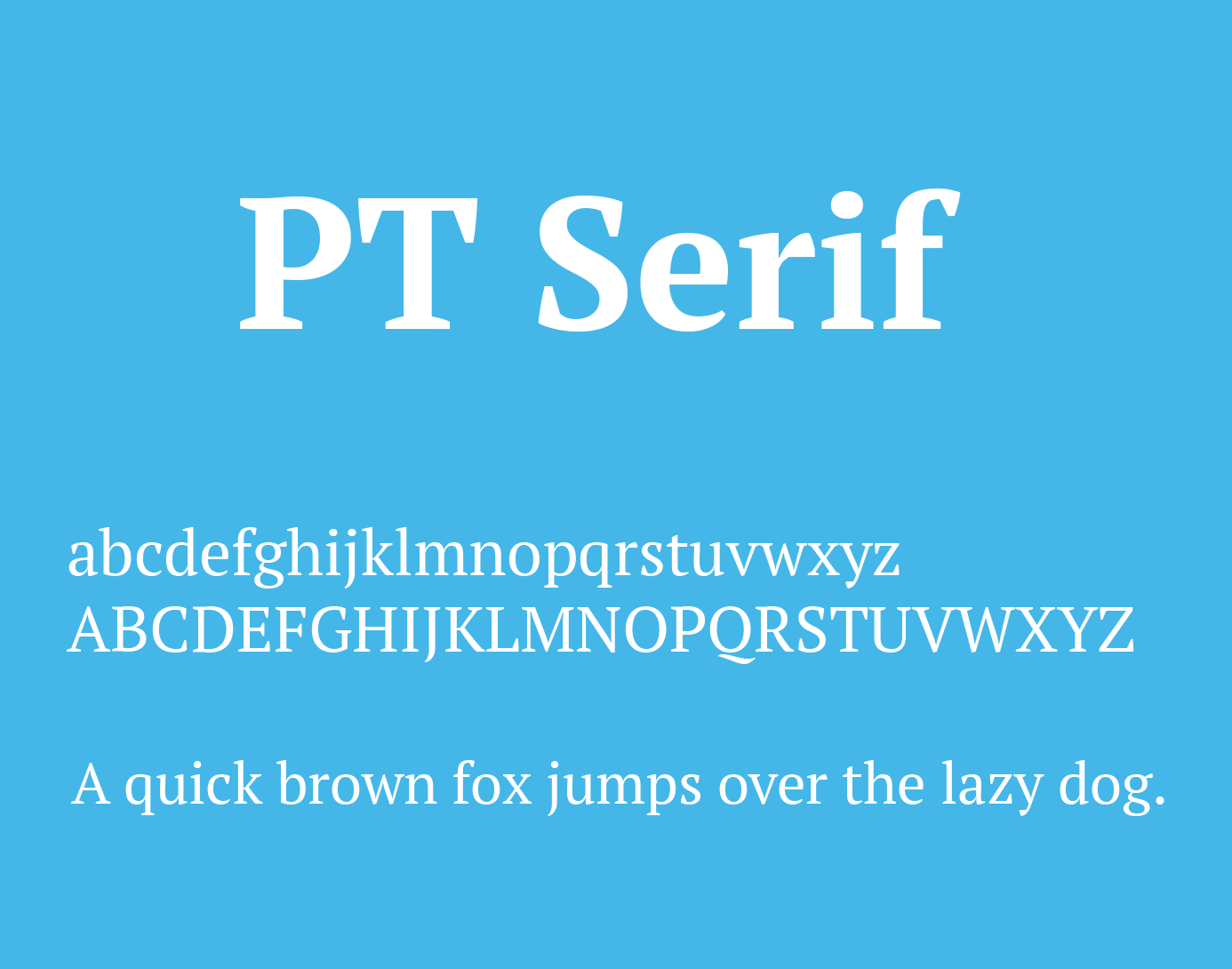 Przykładowa czcionka PT Serif #1