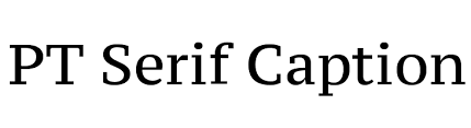 Przykładowa czcionka PT Serif Caption #1
