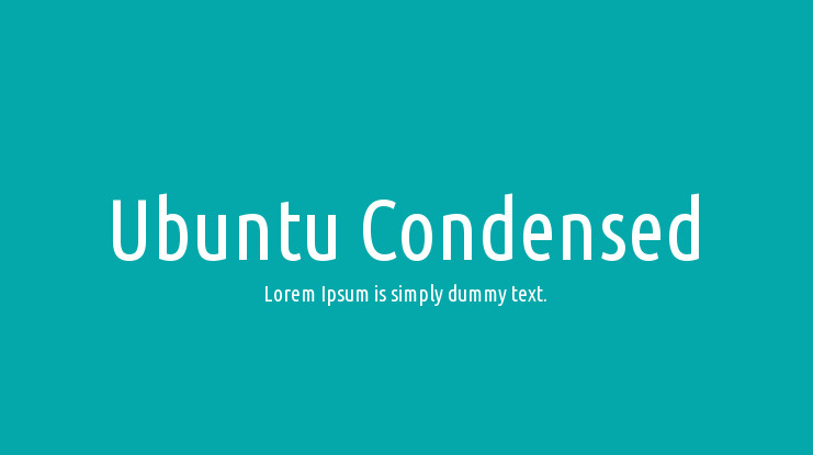 Przykładowa czcionka Ubuntu Condensed #1