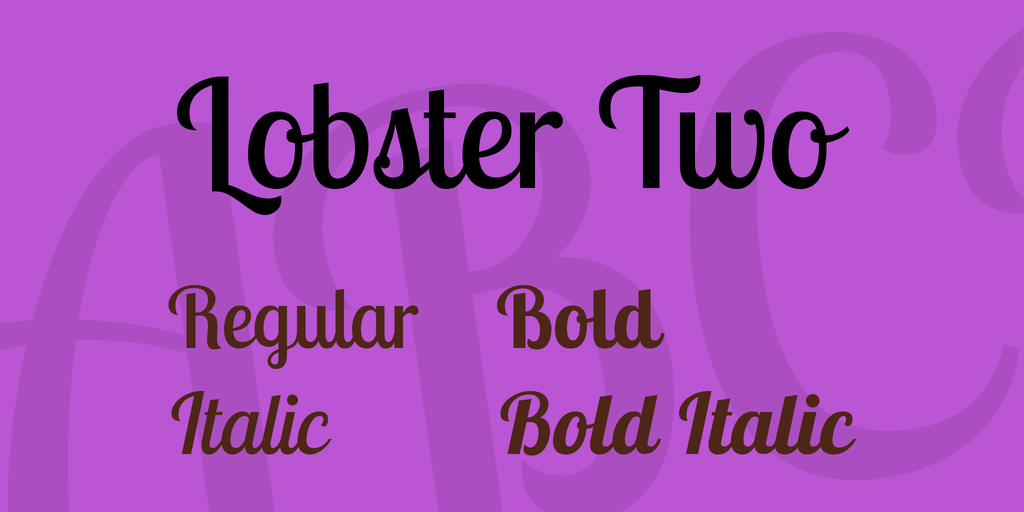 Przykładowa czcionka Lobster Two #1