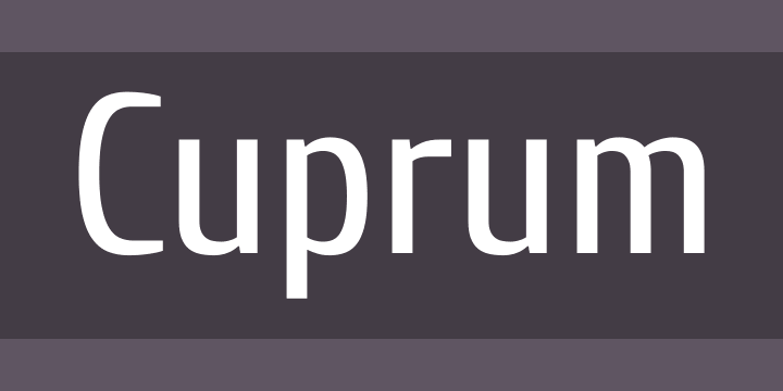 Przykładowa czcionka Cuprum #1