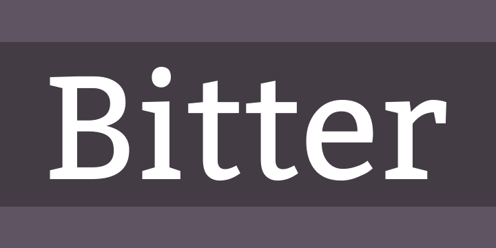 Przykładowa czcionka Bitter #1