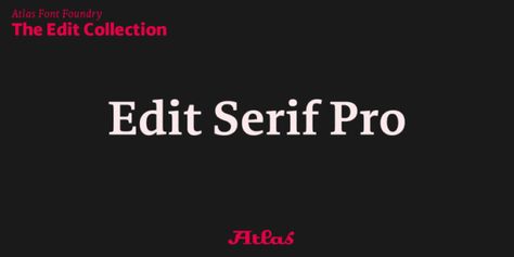 Przykładowa czcionka Edit Serif #1