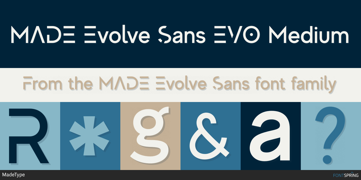 Przykładowa czcionka Evolve Sans EVO #1