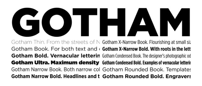 Przykładowa czcionka Gotham #1