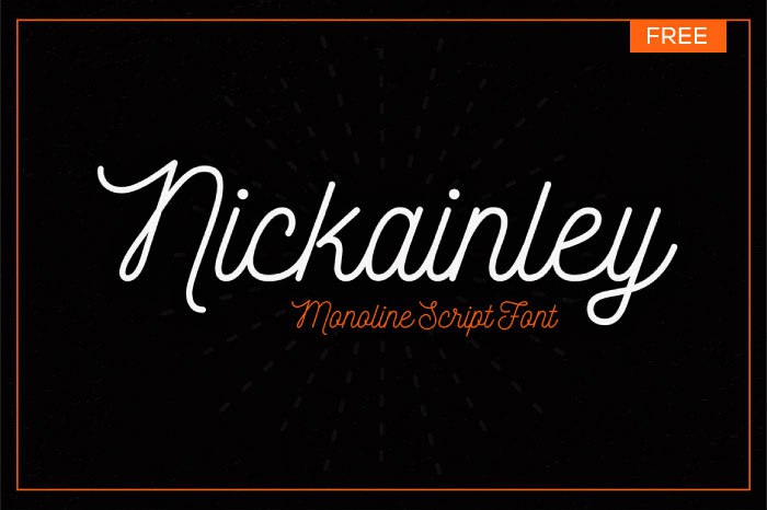 Przykładowa czcionka Nickainley #1