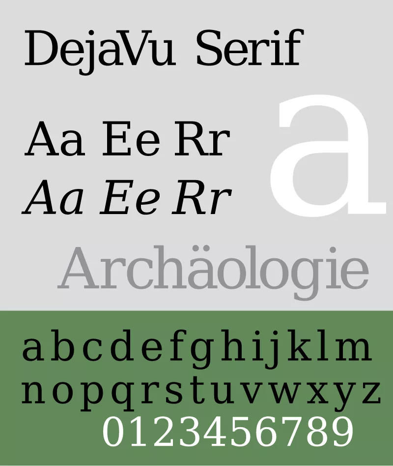Przykładowa czcionka DejaVu Serif #1