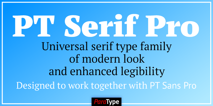Przykładowa czcionka PT Serif Pro #1