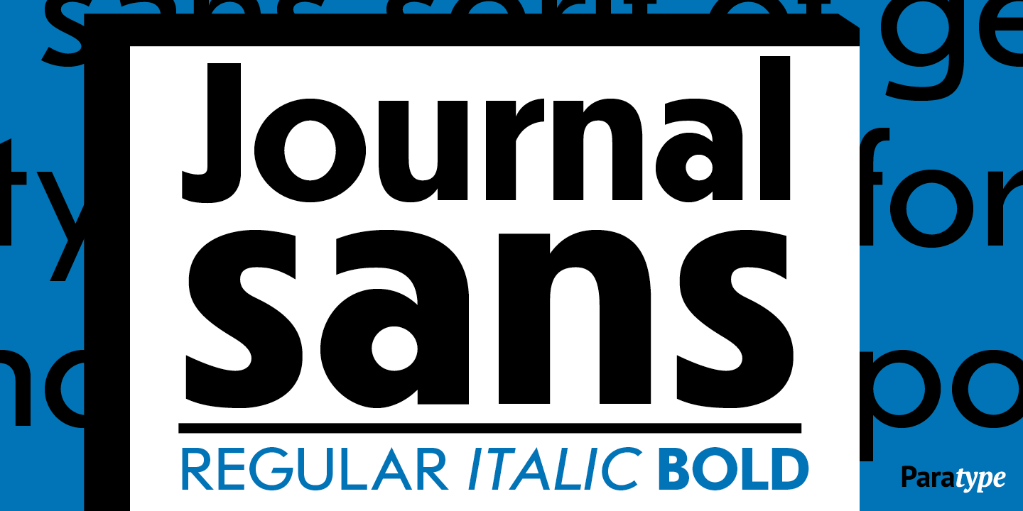 Przykładowa czcionka Journal Sans #1