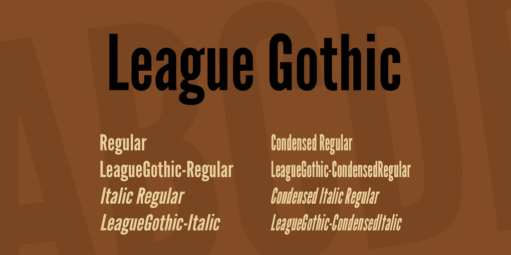 Przykładowa czcionka League Gothic #1