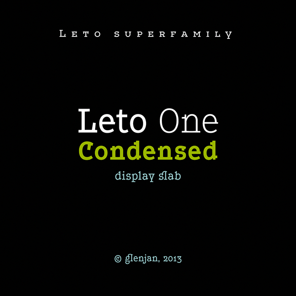 Czcionka Leto Slab Condensed