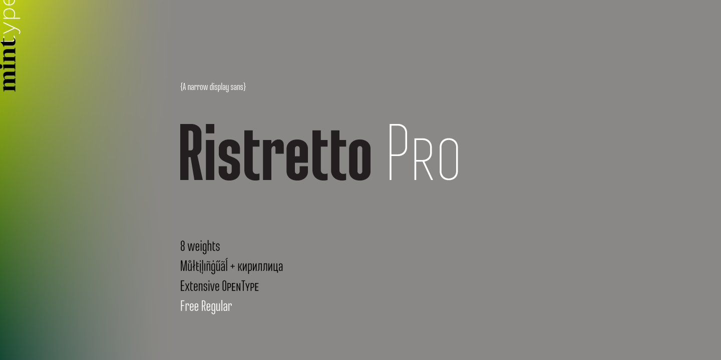 Przykładowa czcionka Ristretto Pro #1
