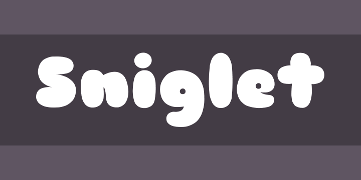 Przykładowa czcionka Sniglet #1