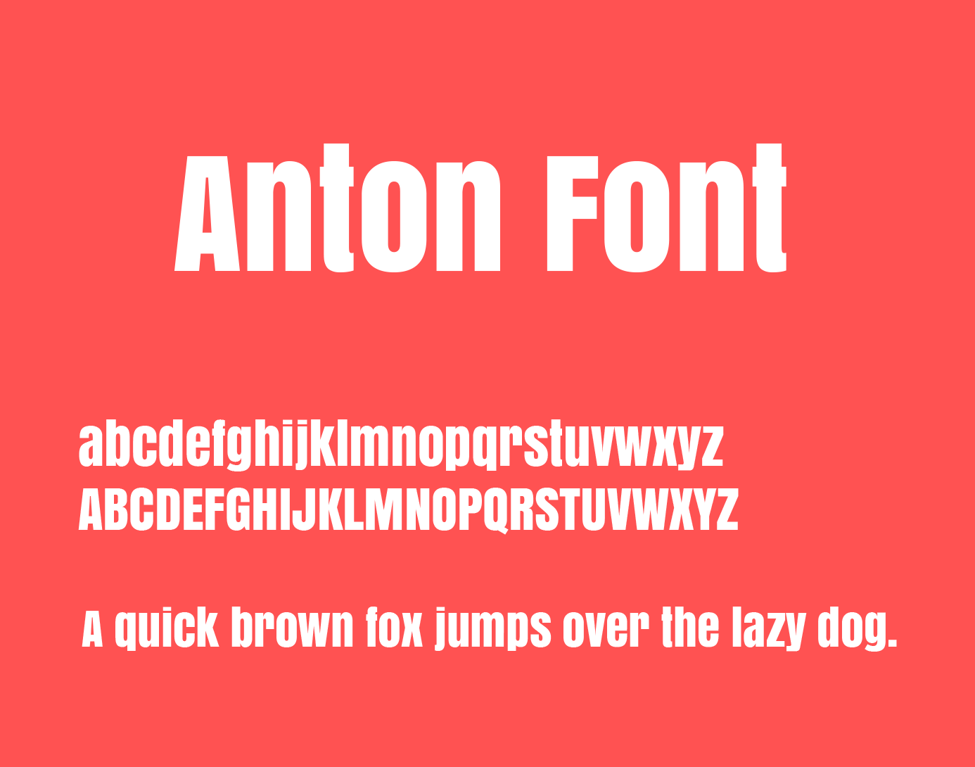 Przykładowa czcionka Anton #1