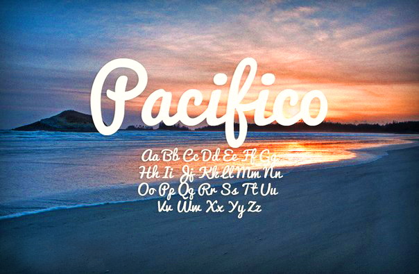 Przykładowa czcionka Pacifico #1