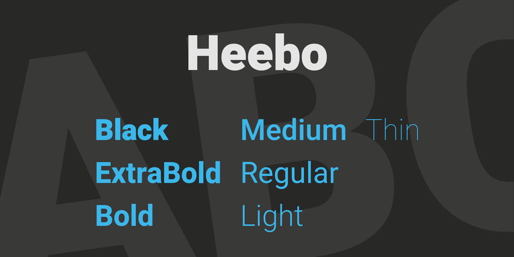 Przykładowa czcionka Heebo #1
