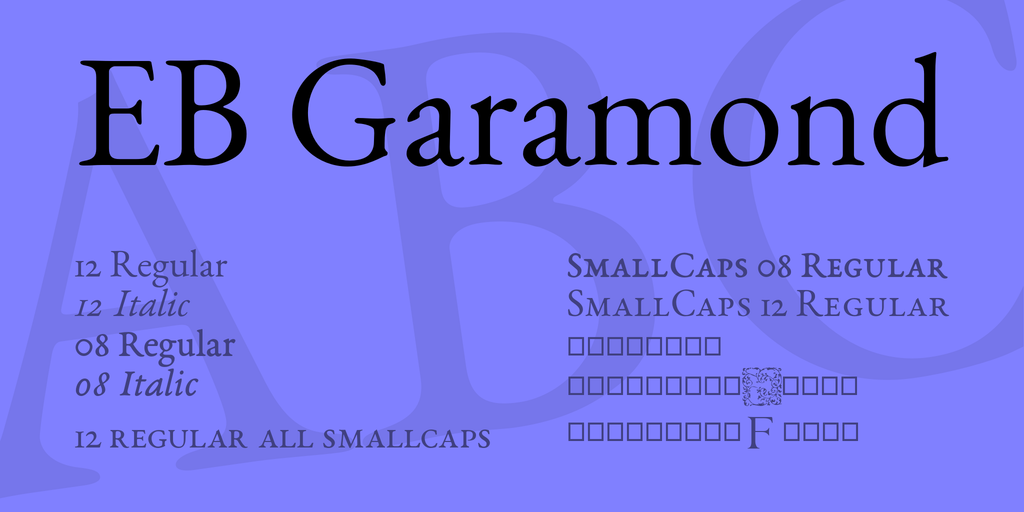 Przykładowa czcionka EB Garamond #1