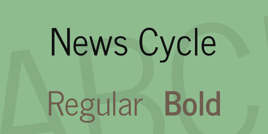 Przykładowa czcionka News Cycle #1