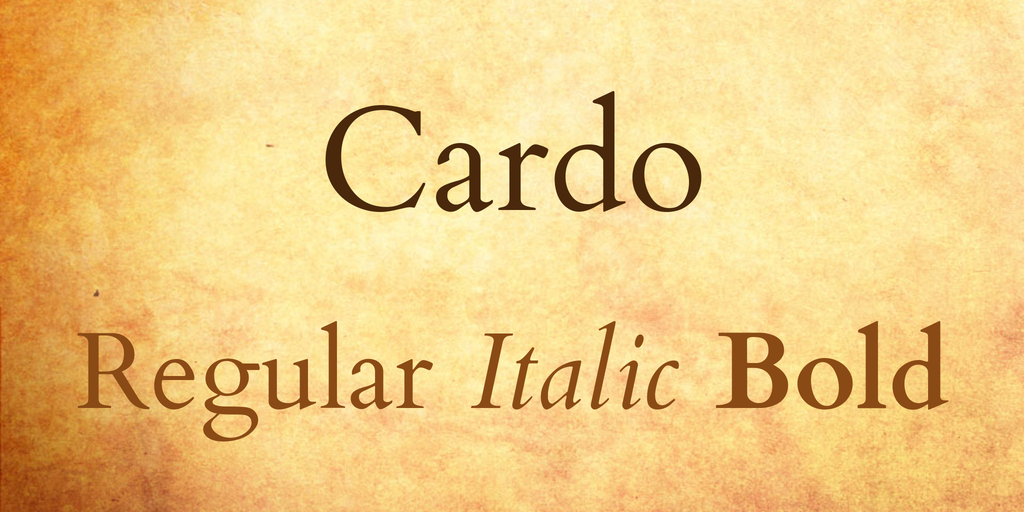 Przykładowa czcionka Cardo #1