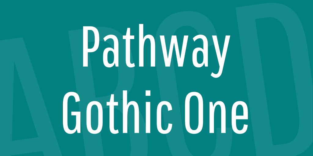 Przykładowa czcionka Pathway Gothic One #1